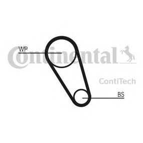 Ремінь зубчастий ГРМ (Вир-во ContiTech) CONTITECH CT1143 на VW PASSAT (362)