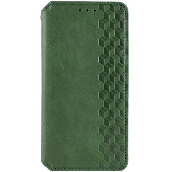 Кожаный чехол-книжка GETMAN Cubic (PU) для Xiaomi Redmi Note 15 Pro 4G Зеленый