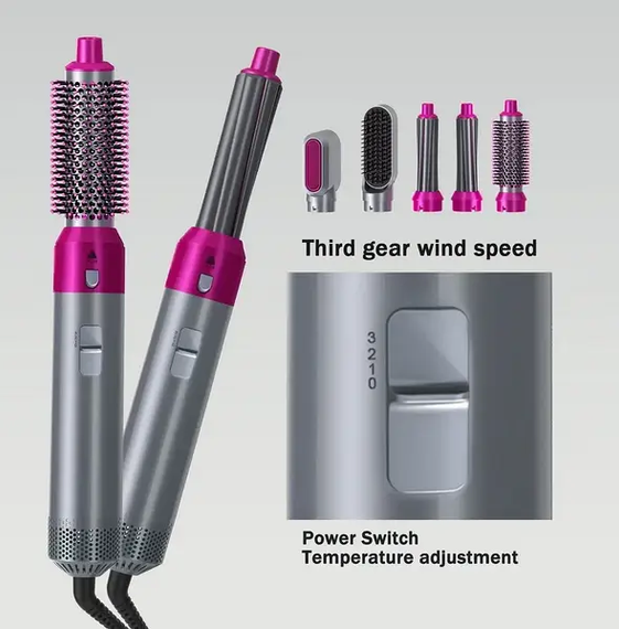 Стайлер 5 в1 Hot Air Styler для різних типів волосся з функціями надання об'єму, випрямлення | Зображення 6