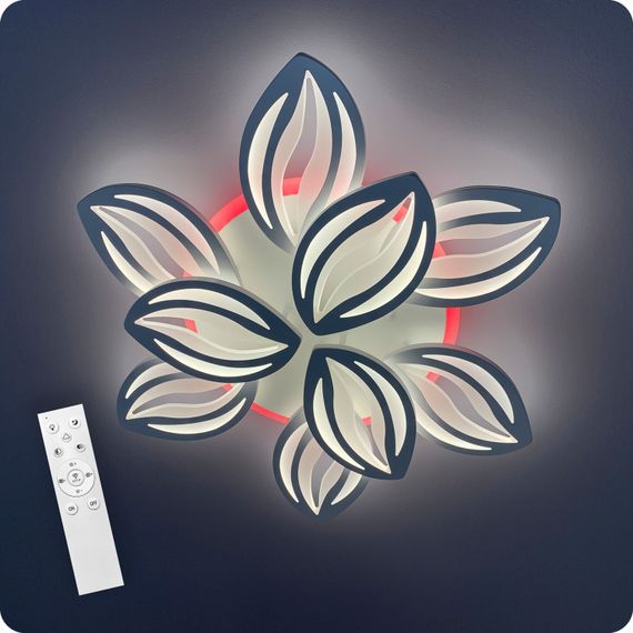 Люстра светодиодная 517 Light 3color с пультом 180Вт Белый (01755) | Зображення 8