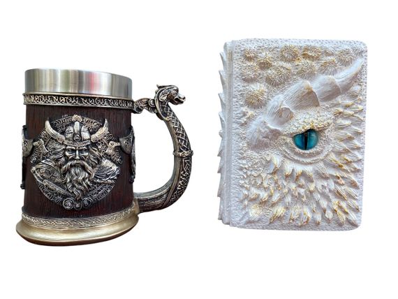 Подарунковий набір Кухоль 3D Берсерк-Віникінг і Блокнот 3D «Око Крижаного Хранителя»