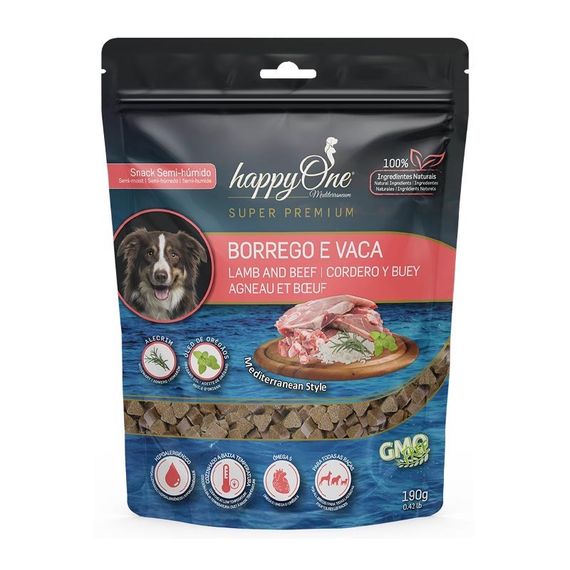 Лакомство для собак с ягненком и говядиной Happy One Mediterraneum Dog Lamb and Beef Snack 190 гр