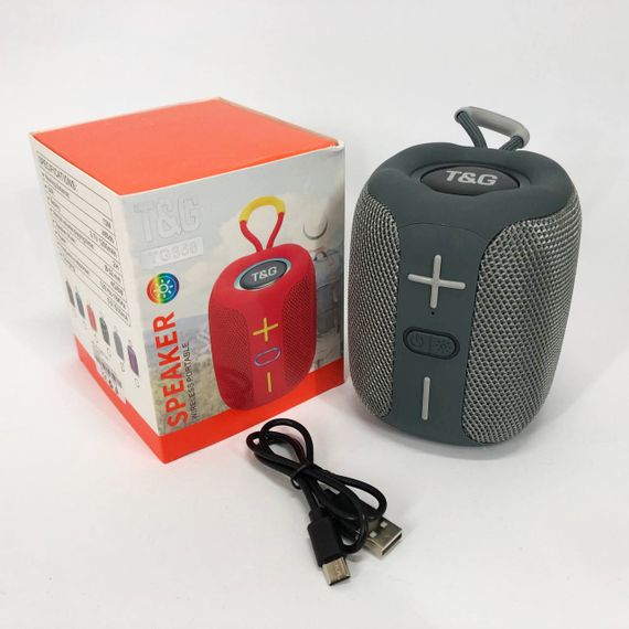Портативная Bluetooth колонка TG658 8W с RGB подсветкой. TS-923 Цвет: серый | Зображення 3