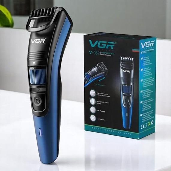 Універсальна акумуляторна машинка VGR V-053B для стрижки волосся, бороди, вусів та тіла, зарядка від USB | Зображення 6