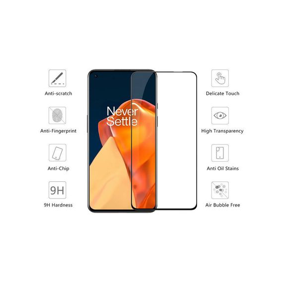 Скло захисне Drobak OnePlus 9 Black Frame A+ (474786) | Зображення 1