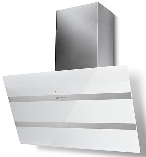 Витяжка Faber похила, 80см, 1219м3г, Steelmax Ev8 Led Wh A80, белий+нерж (330.0538.523)