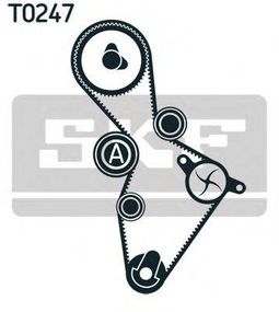 Комплект ременя ГРМ (Вир-во SKF) SKF VKMA01222 на AUDI A3 (8P1)
