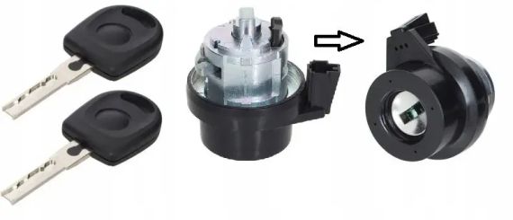 SEAT EXEO личинка замка зажигания+ 2 ключа 107905855C, Сеат Ексео | Зображення 1