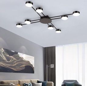 Люстра світлодіодна стельова LED світильник для квартири на стелю лед 26572 Чорний 6х73х75 см.