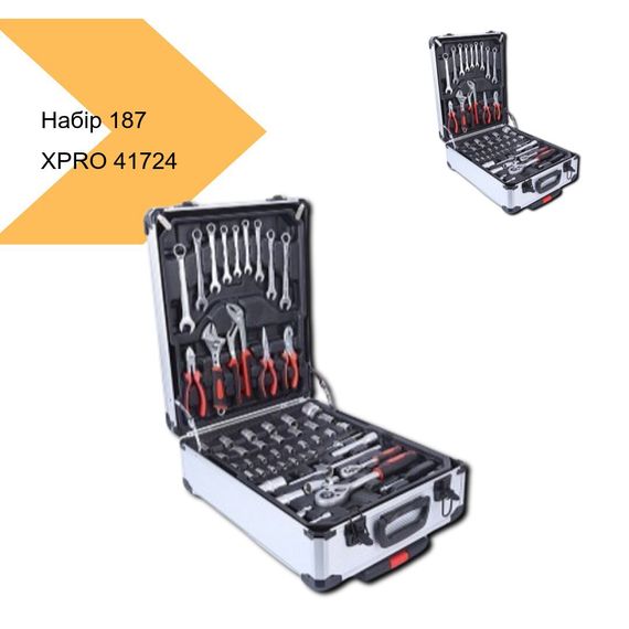 Набір інструментів 187 предметів валіза на колесах XPRO (41724-16064_2957) | Зображення 2