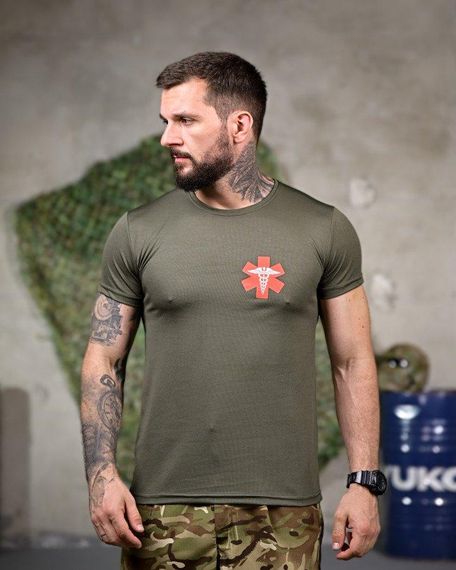 Тактична потоотвідна футболка Medic oliva РП7347 | Зображення 1