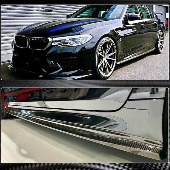 Накладки на пороги V2 (для M-Sport/M5 2017-2020, Карбон) для BMW 5 серия G30/31 | Зображення 3