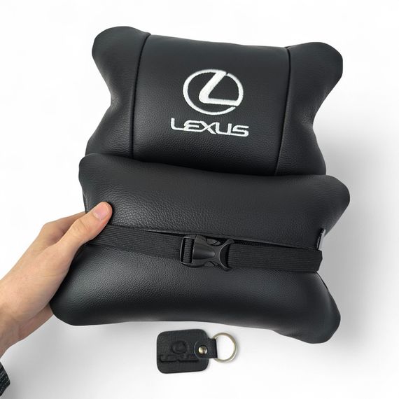 Дорожня подушка в автомобіль Lexus, Утримуюча подушка для шиї в автомобілі, Подарунок автолюбителю WB-61 | Зображення 5