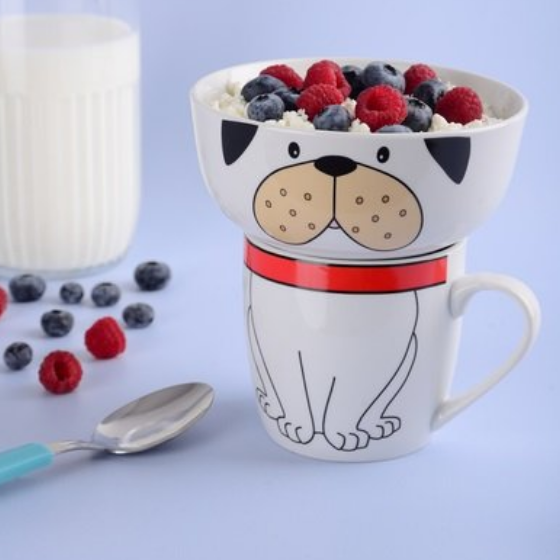 Набір дитячого посуду Happy Dog 2 предмети:(піала/чашка) YF6011 LIMITED EDITION | Зображення 3