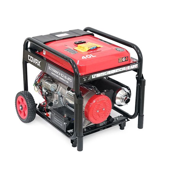 Генератор бензиновий COVAX XL15000CV-E2-lll-ATS, 8.0kW, 220V-380V, 50Hz, DC12V, 18HP, Electric Starter, tank 25L, 705x560x570mm | Зображення 4