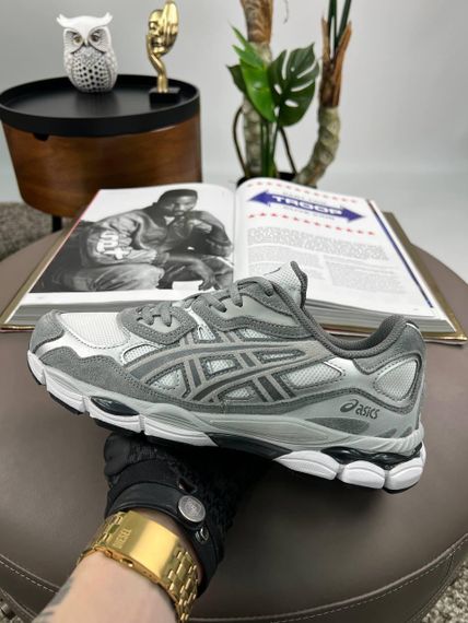 Чоловічі кросівки ASICS Gel-NYC Grey Silver White (замша , текстиль) 44 28 | Зображення 3