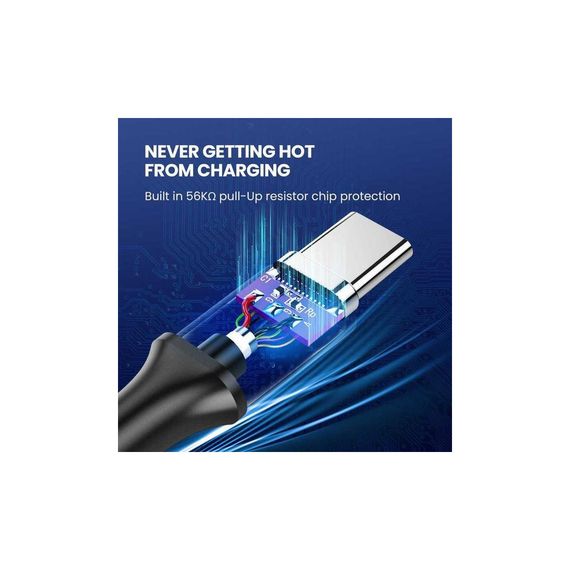 Дата кабель USB 3.0 AM to Type-C 1.0m US184 Black Ugreen (20882) | Зображення 5