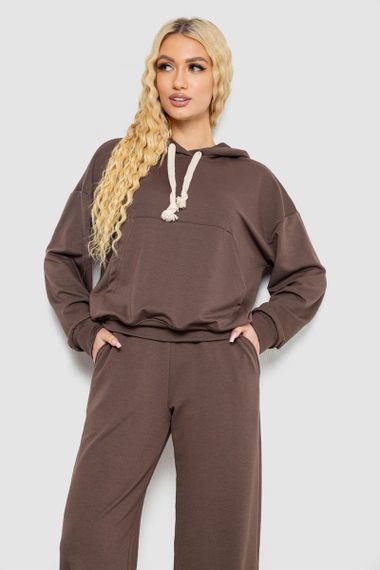 Спортивний костюм жіночий, колір шоколадний, 241R2001-11 | Зображення 1