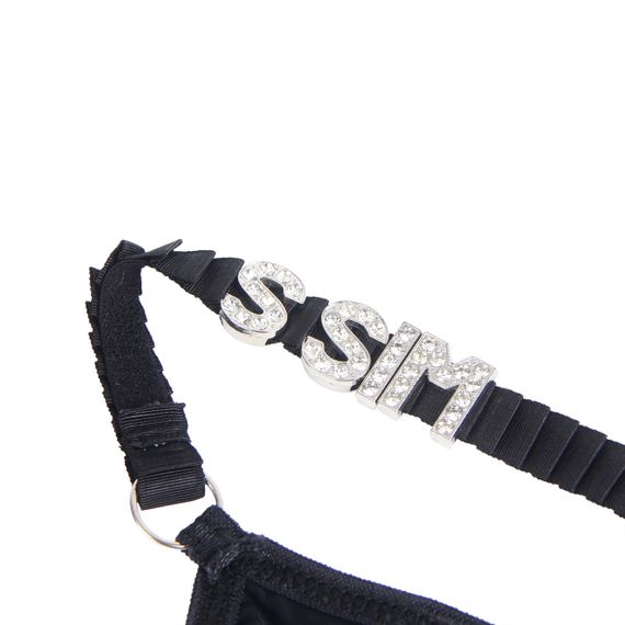 Черные сексуальные трусики стринги Star Night со стразами, S Sex Aura | Зображення 5