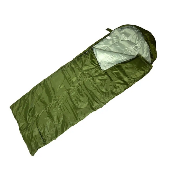 Легкий туристичний спальний мішок із капюшоном і чохлом, для осінньо-зимових вилазок на природу