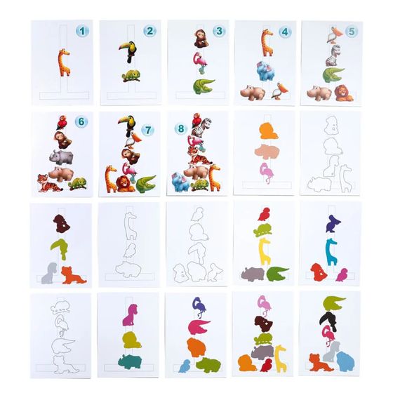 Дерев'яна настільна гра "Повтори за схемою - Африка" Ubumblebees (ПСД178) PSD178 на липучках | Зображення 6