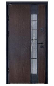 Дверь входная Монолит Лампре 13 дуб богемский/ ПВХ бетон беж Дуб богемный