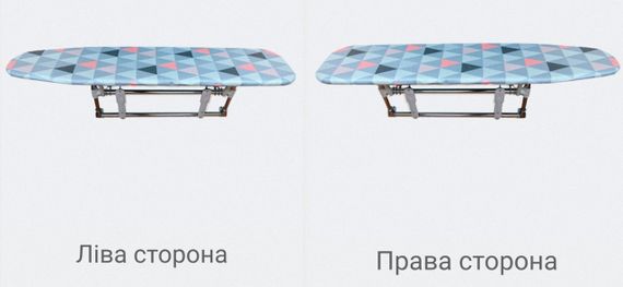 Прасувальна дошка настінна, основа метал Лівий, Металізована нитка, 120*38 | Зображення 5
