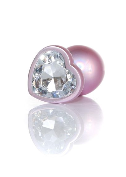 Анальна пробка - Jewellery Pearl Pink Heart Plug Clear L | Зображення 2