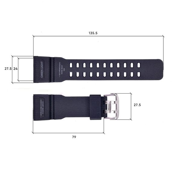 Ремешок для часов Skmei 1283/1277/1384BK Black | Зображення 2
