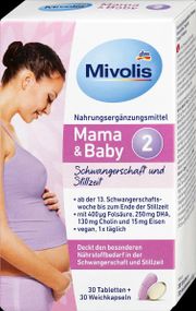 Витамины Mivolis Mama & Baby 2 – комплекс для беременности и грудного вскармливания, поддержка мамы и малыша