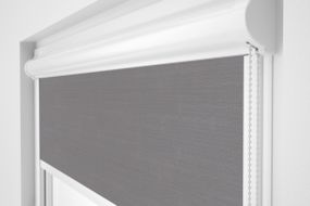Рулонная штора Rolets Лён 2-2142-850 85x170 см закрытого типа Серая