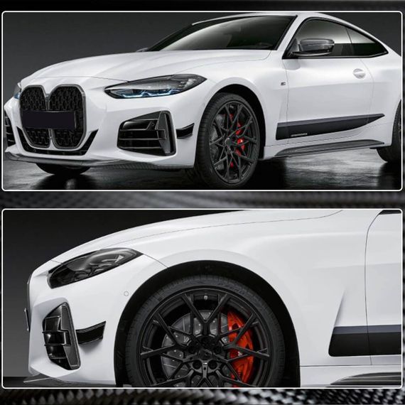 Накладки на передній бампер (для G22/G23 M-Sport, Карбон) для BMW 4 серія G22/23/26 2020- рр | Зображення 2