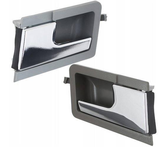 VW Transporter T4 (90-03) ліва+права внутрішні (сіра + хром) ручки відкривання дверей, Транспортер Т4