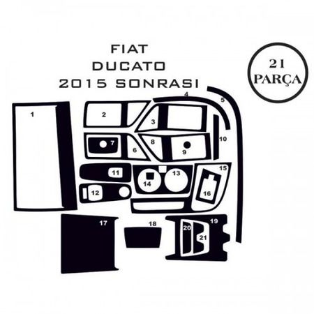 Накладки на панель (2014-2024) Дерево для Fiat Ducato 2006-2024 та 2014-2024 рр | Зображення 1
