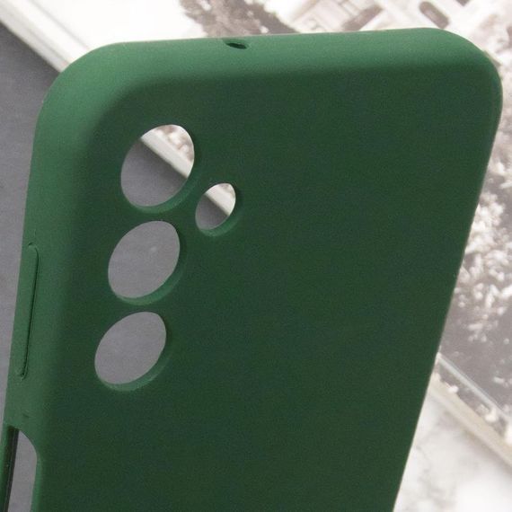 Чехол Silicone Cover Lakshmi Full Camera (AA) with logo для Samsung Galaxy A25 5G Зеленый / Dark green | Зображення 3