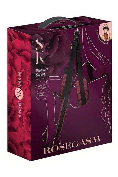 Гойдалка для сексу Secret Kisses Pleasure Swing чорна, 95 см Sex Aura | Зображення 1