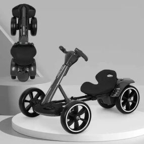 Электромобиль сложен с аккумулятором 6V 4.5Ah и скоростью до 6 км/ч/M-6072 Eco Koleso черный