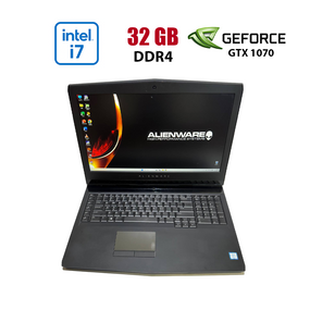 Ігровий ноутбук Dell Alienware 17 R4 / 17.3" (1920x1080) IPS / Intel Core i7-7820HK (4 (8) ядра по 2.9 - 3.9 GHz) / 32 GB DDR4 / 256 GB SSD + 1000 GB HDD / nVidia GeForce GTX 1070, 8 GB GDDR5, 256-bit / WebCam б/в
