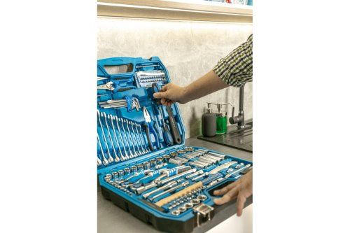 Набір інструментів 1/2", 1/4", 3, 8", HT1R439 уп 131 шт Hoegert | Зображення 3