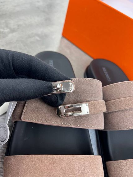 Сланці Hermes Jackson etoupe чоловічі коричневі  ob413 | Зображення 5