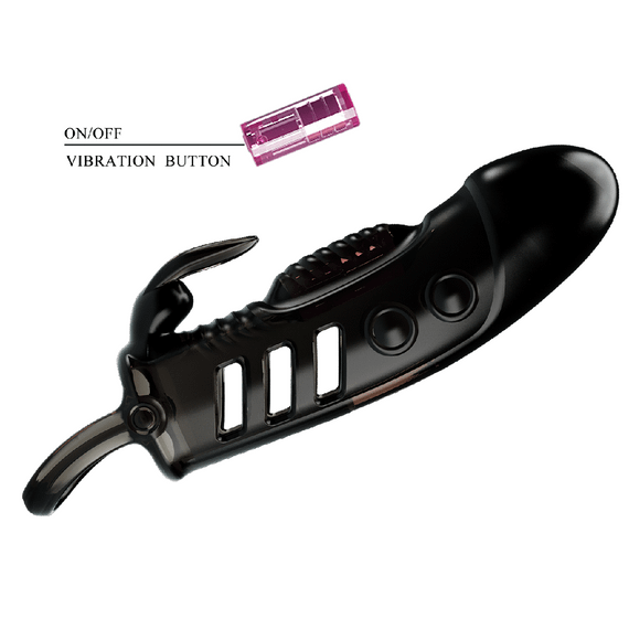 Насадка на член - Pretty Love Sloane Vibrating Penis Sleeve Black Sex Aura | Зображення 3