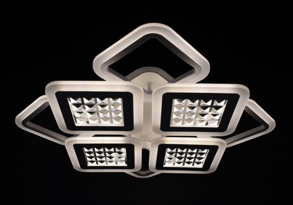 Люстра світлодіодна стельова LED світильник для квартири на стелю лед з пультом 26119 Білий 11х54х62 см. | Зображення 3