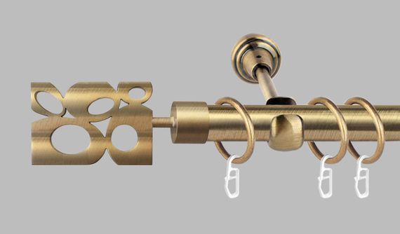 Карниз для штор однорядний металевий 19 мм, Бисетте (комплект)