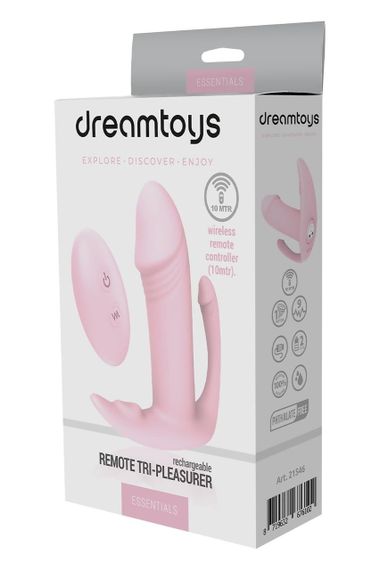Триточковий вібростимулятор Dream Тoys Еssentials з пультом керування, рожевий Sex Aura | Зображення 5