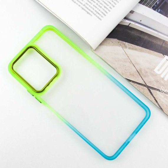 Чехол TPU+PC Fresh sip series для Xiaomi Redmi Note 12 4G Бирюзовый / Лимонный | Зображення 1