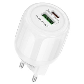 МЗП Borofone BA94A Lustrous PD30W+QC3.0 (1USB-A/1C) White