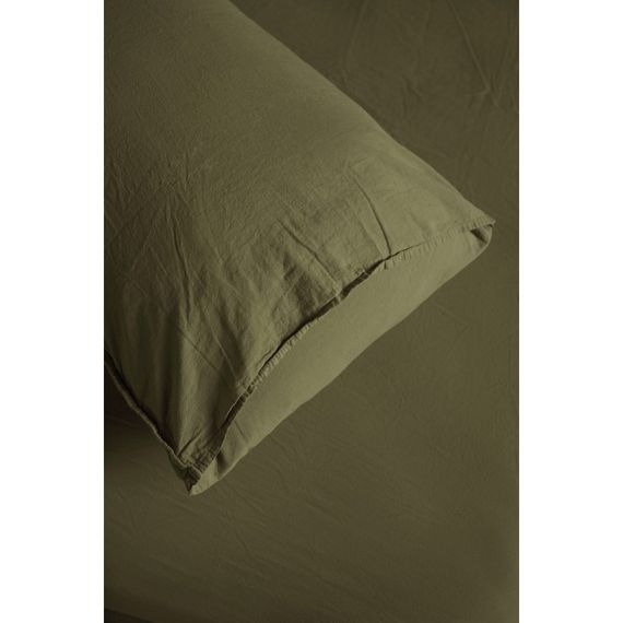 Комплект постельного белья SoundSleep Stonewash Adriatic Оливковый евро | Зображення 2