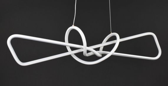 Люстра світлодіодна підвісна LED світильник для квартири на стелю лед 27484 Білий 25-150х15х85 см. | Зображення 1