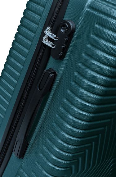 Велика пластикова валіза на колесах 115L GD Polo бірюзова | Зображення 4