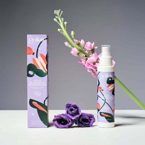 Масажна олія Goliate Huile De Massage Aphrodisiaque 100 мл, органічна, зігрівальний ефект | Зображення 6